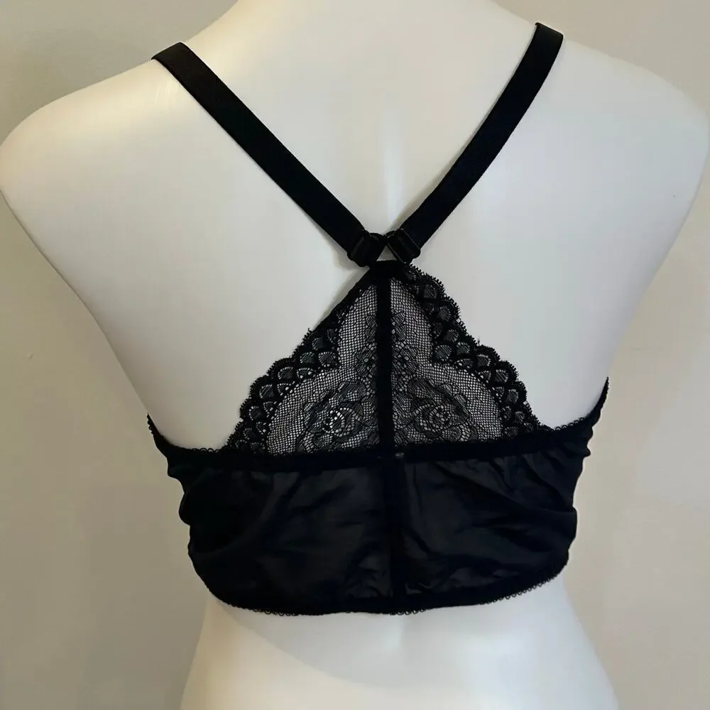Gossard Black Lace Bustier sz 42D Gossard Superboost Plunge Bra - Picture 9 of 11